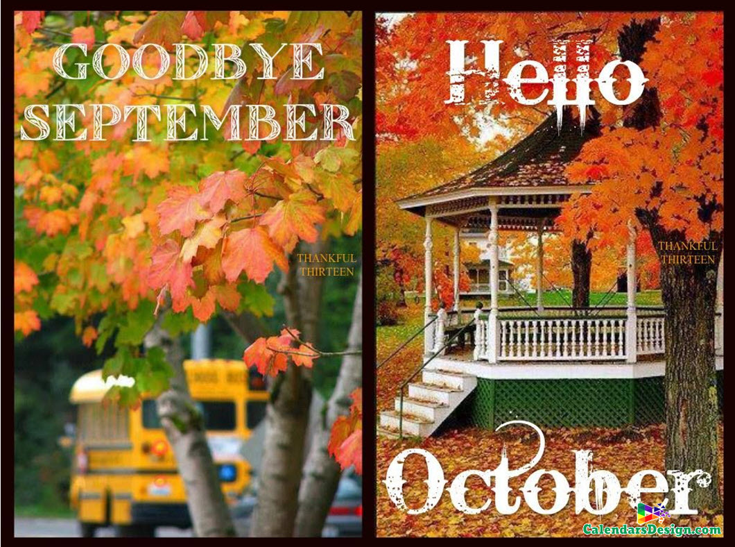 Goodbye September Hello October Images