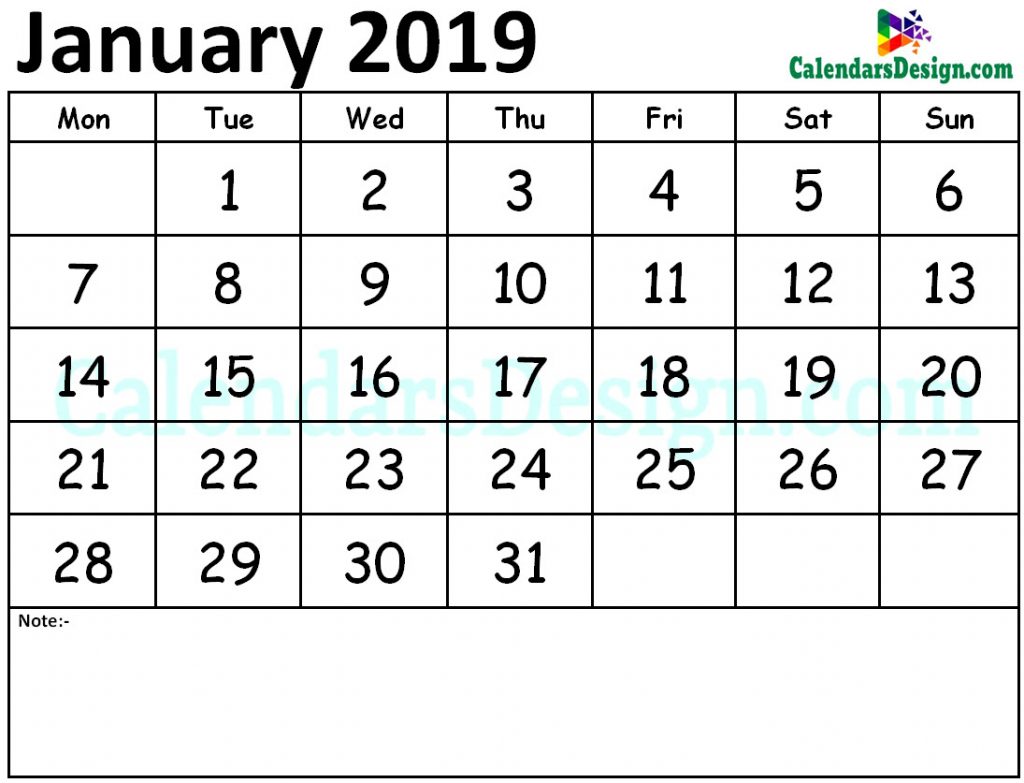 blank-january-2019-calendar