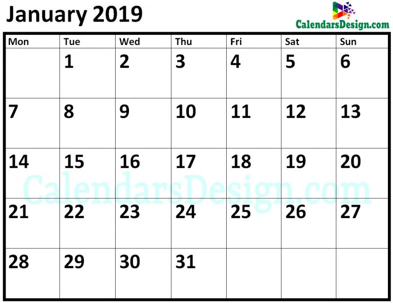january-2019-blank-calendar-pages