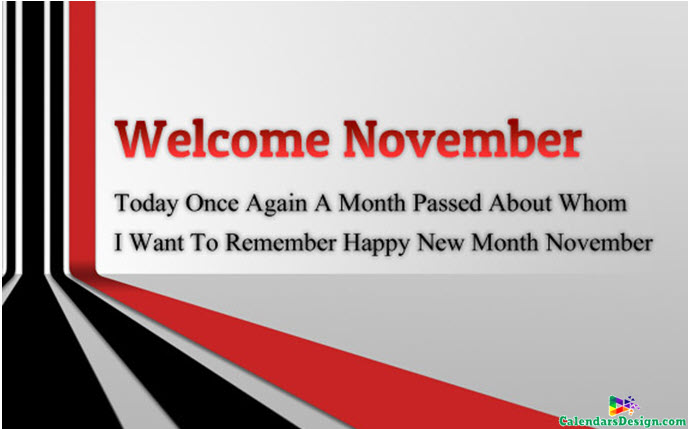 Welcome November Sayings