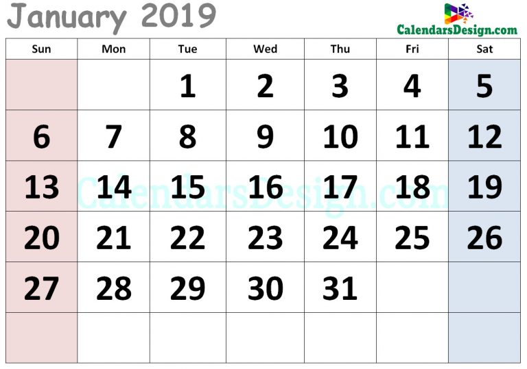cute-january-2019-calendar-calendar-2019-printable-calendar