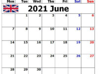 June 2021 Calendar UK