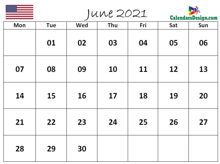 June 2021 Calendar US