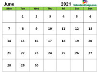 June Calendar 2021 PDF