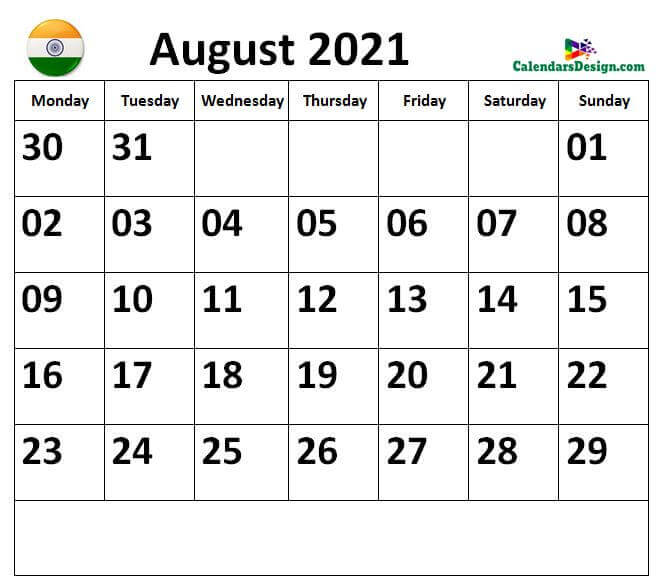 August 2021 Hindu Calendar
