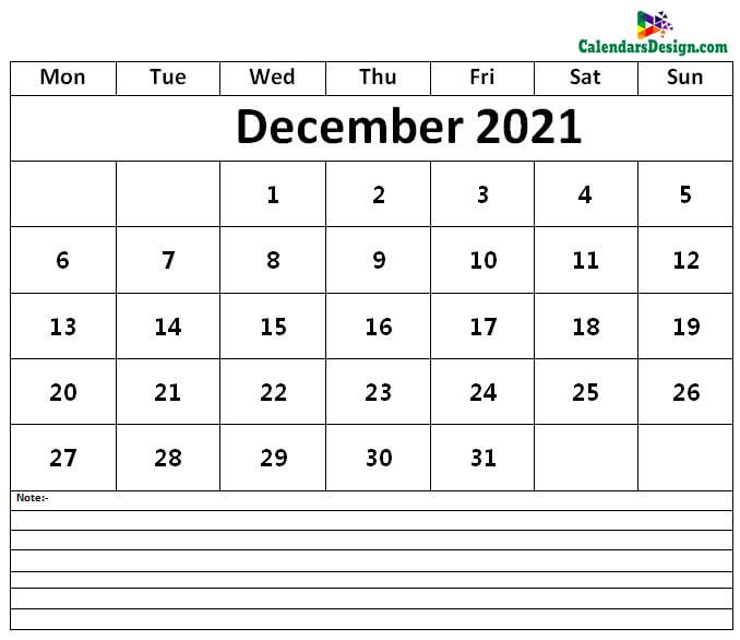 Dec 2021 Calendar