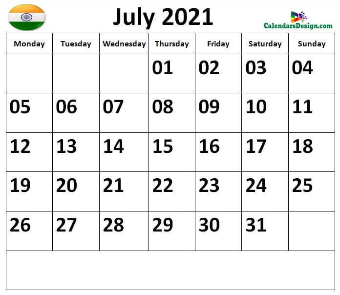 July 2021 Hindu Calendar
