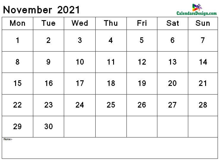 November 2021 calendar jpg