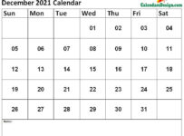 free Dec calendar 2021 printable