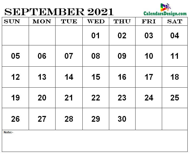 sept 2021 printable calendar