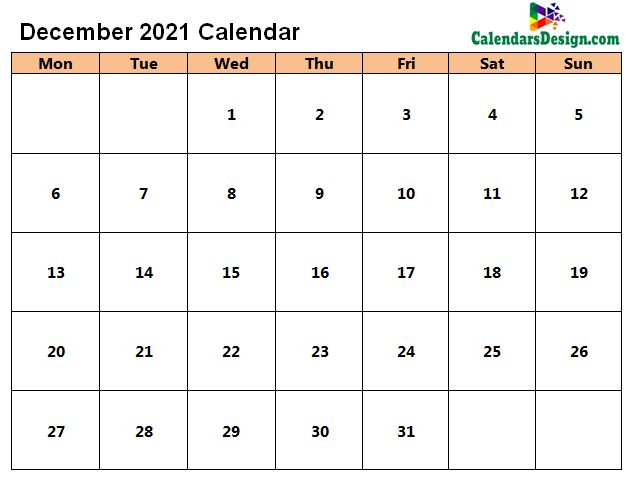 December 2021 Calendar in Page
