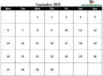 September 2021 pdf calendar