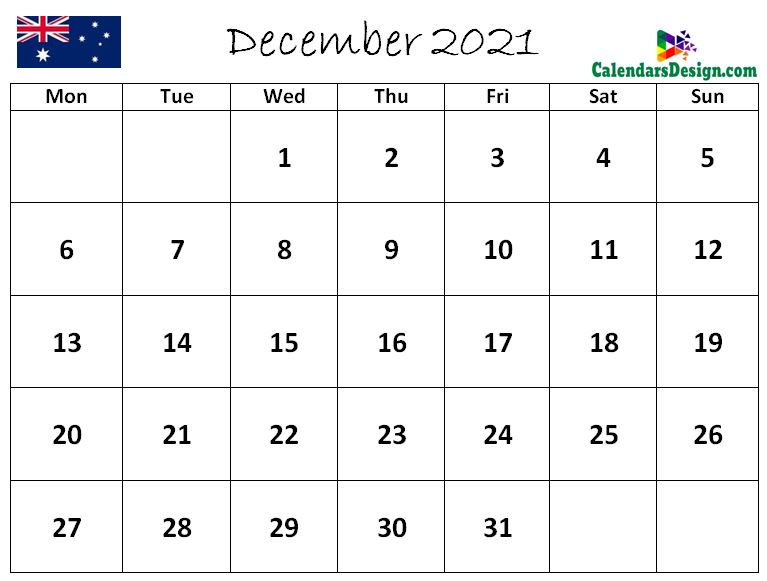 December 2021 Calendar NZ