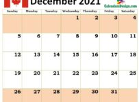 December 2021 Canada calendar