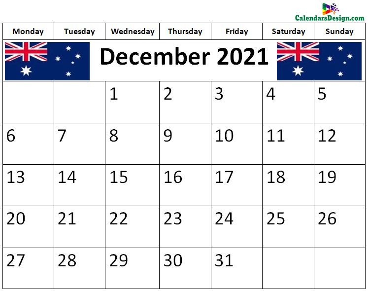 December 2021 NZ calendar