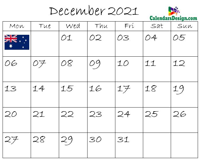 December Calendar 2021 New Zealand