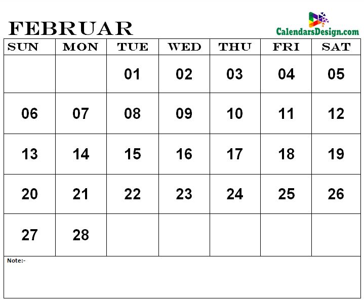 February calendar 2022 printable online