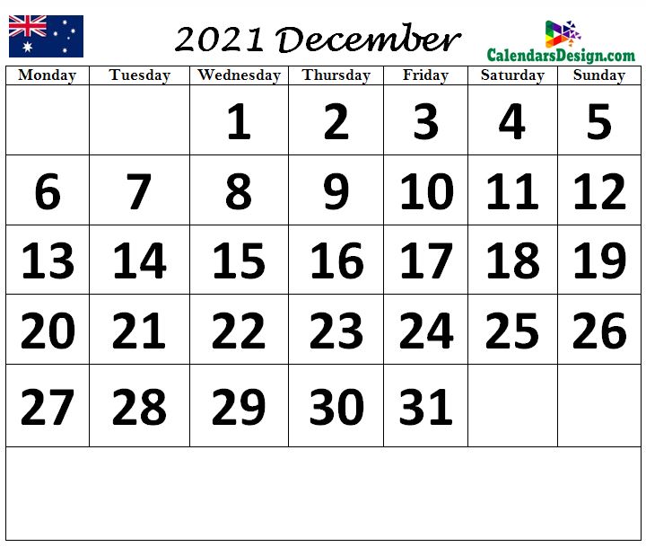 NZ December 2021 calendar