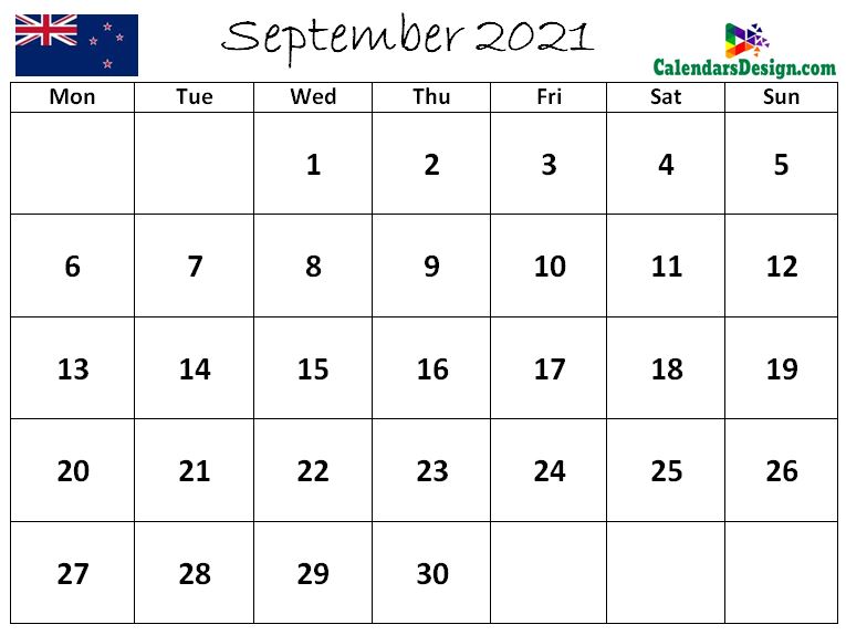 September 2021 Calendar NZ