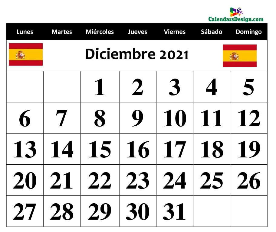 Descargar Calendario Diciembre 2021