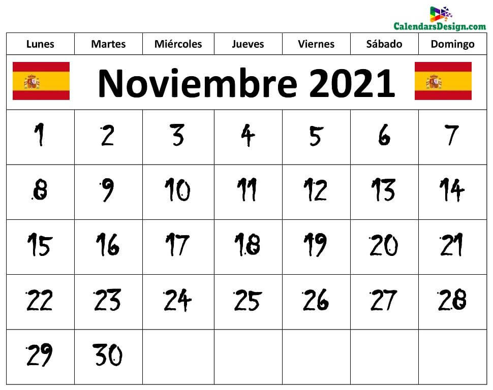 descargar el calendario noviembre 2021 online