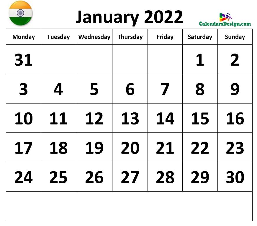 January 2022 Hindu Calendar