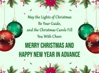 Christmas and Happy New Year in Advance Wishes