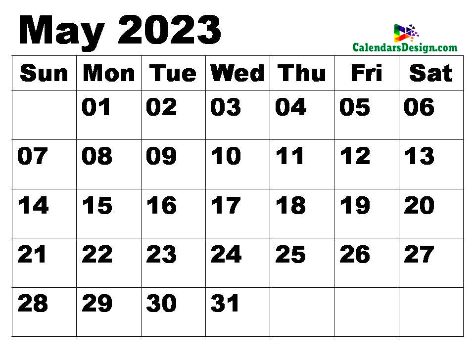 May 2023 calendar Download