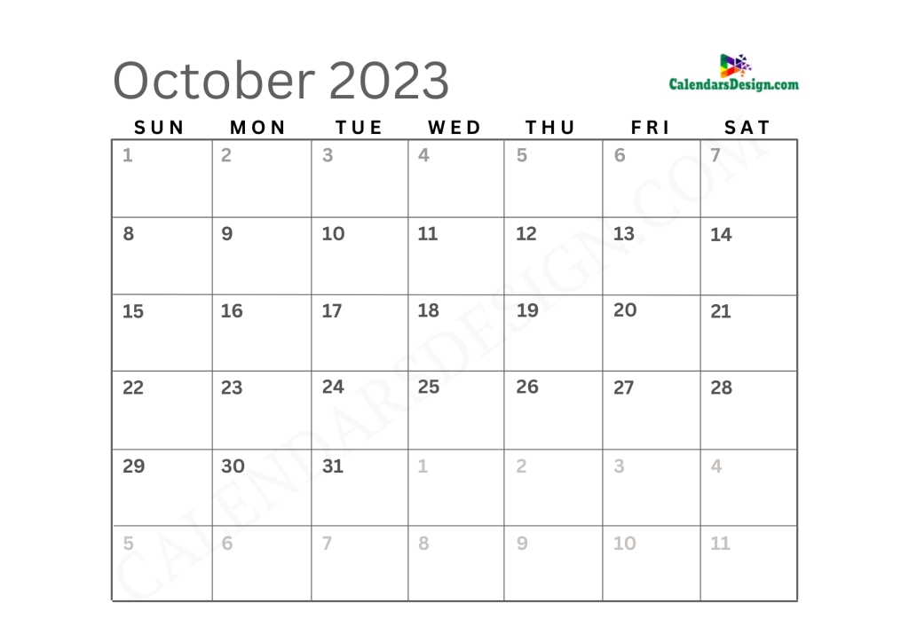 October 2023 calendar jpg