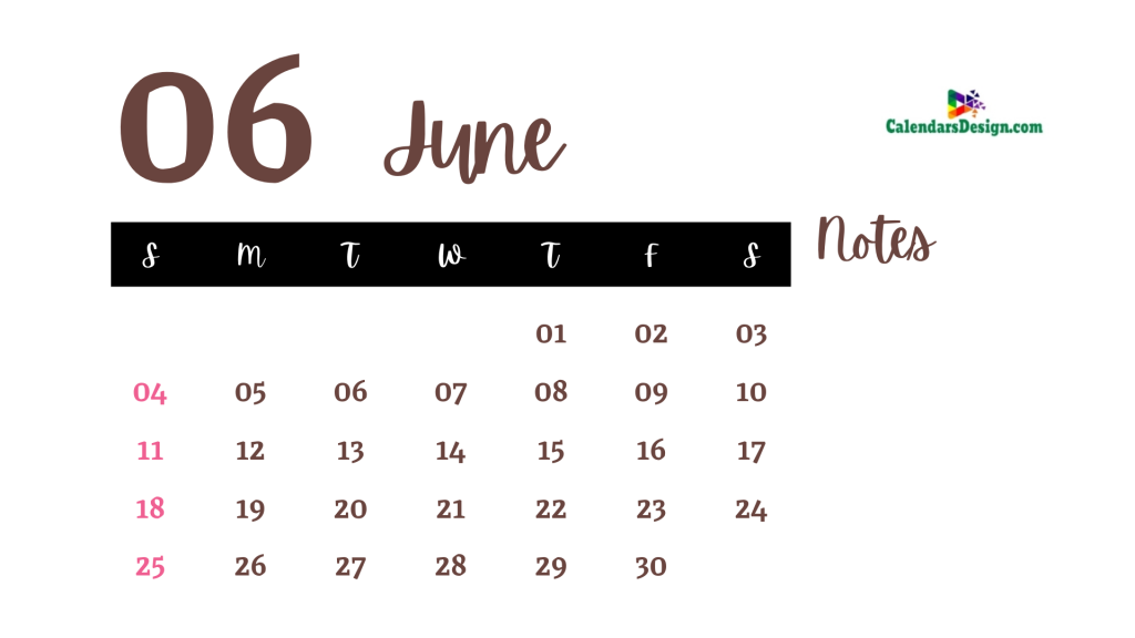 Printable Calendar for June 2023