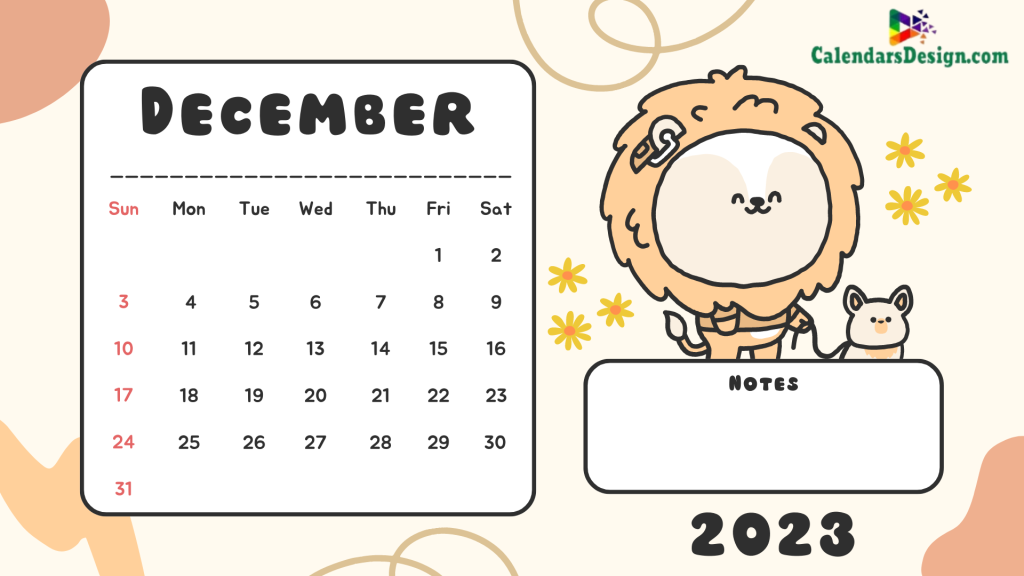 Cute December 2023 Calendars