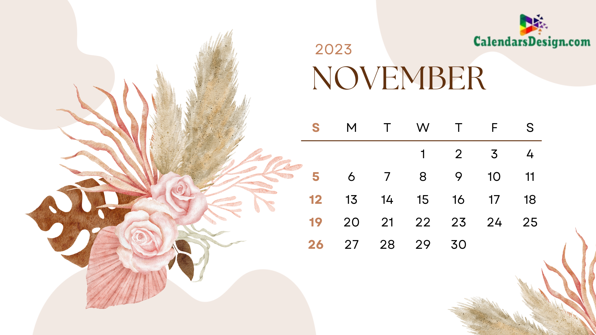 Latest November 2023 Wall Calendar