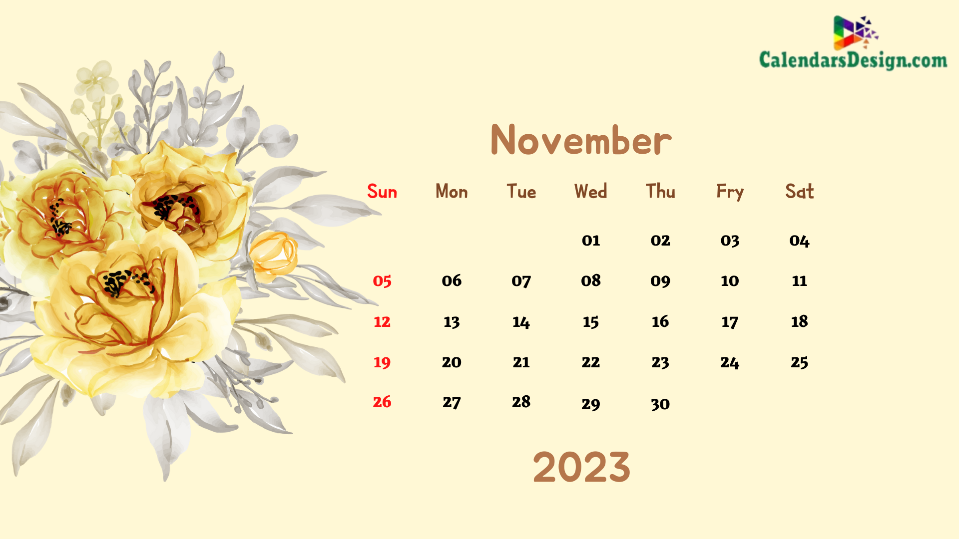 November 2023 Calendar Tumblr