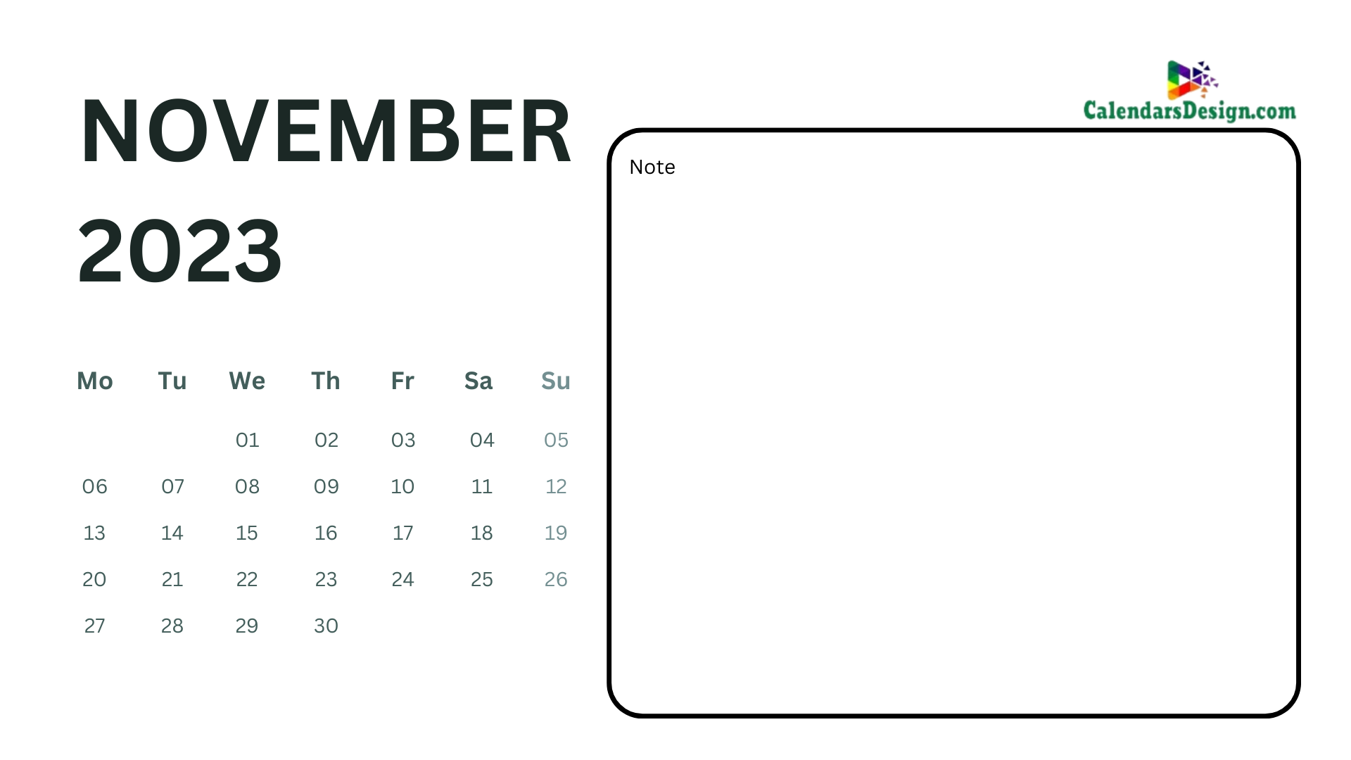 November 2023 calendar pdf download