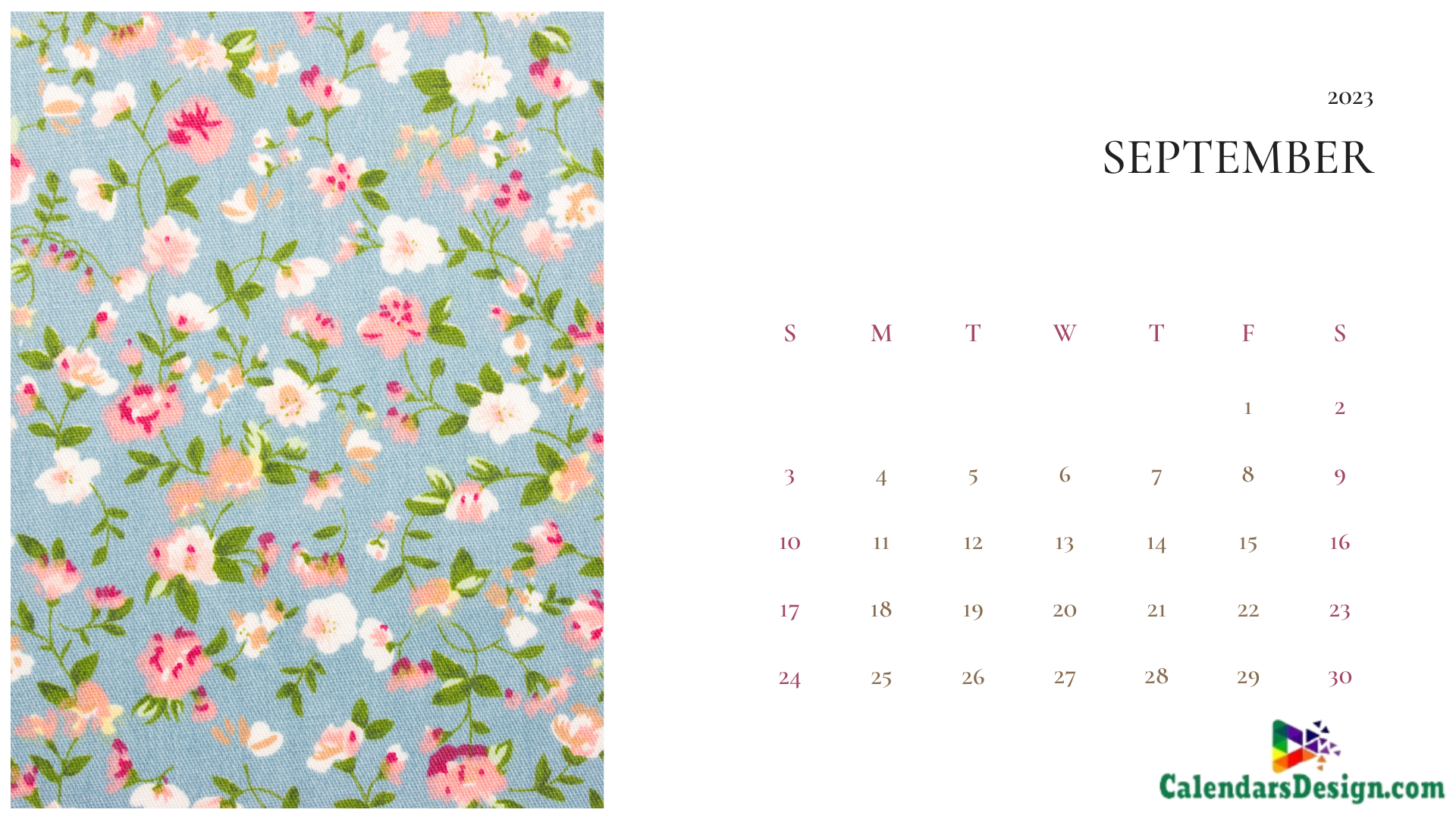 September 2023 Calendar Cute Designs