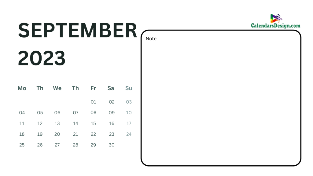 September 2023 calendar pdf download