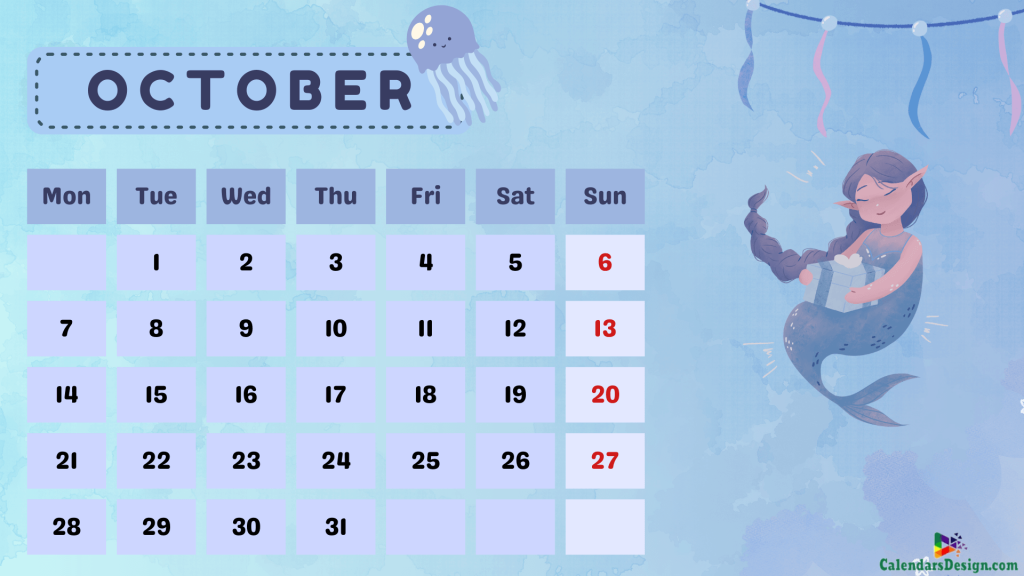 October 2024 Calendar Cute